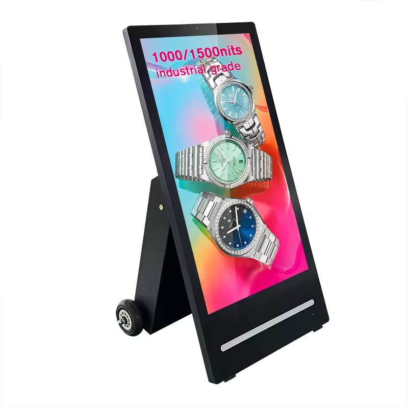 Portable Outdoor Rechargeable LCD Digital Signage Display